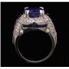 Image 5 : 12.45 ctw Sapphire and Diamond Ring - 14KT White Gold