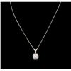 Image 2 : 0.68 ctw Diamond Necklace - 14KT White Gold