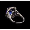 Image 3 : 14KT White Gold 5.56 ctw Tanzanite and Diamond Ring