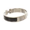 Image 5 : Hermes Black Enamel Palladium Plated Narrow Clic Clac H Bracelet PM