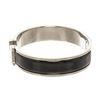 Image 6 : Hermes Black Enamel Palladium Plated Narrow Clic Clac H Bracelet PM