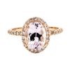 Image 1 : 2.31 ctw Morganite and Diamond Ring - 14KT Rose Gold