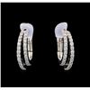Image 1 : 0.57 ctw Diamond Earrings - 14KT White Gold
