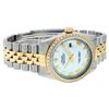 Image 3 : Rolex Mens 2 Tone 14K Mother Of Pearl Diamond 36MM Datejust Wristwatch