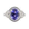 Image 2 : 2.88 ctw Tanzanite and Diamond Ring - 14KT White Gold