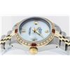Image 6 : Rolex Ladies 2 Tone 14K MOP & Ruby Diamond Datejust Wriswatch