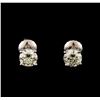Image 1 : 14KT White Gold 1.28 ctw Diamond Solitaire Earrings
