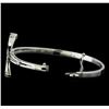 Image 3 : 0.95 ctw Diamond Bangle Bracelet - 14KT White Gold