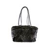 Image 1 : Paolo Masi Vintage Italian Black Mink Fur Leather Shoulder Bag Purse