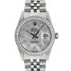 Image 2 : Rolex Mens Stainless Steel MOP Baguette Diamond 36MM Datejust Wristwatch