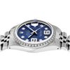 Image 3 : Rolex Mens Stainless Steel Blue Diamond 36MM Datejust Wristwatch