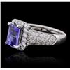 Image 1 : 14KT White Gold 1.84 ctw Tanzanite and Diamond Ring