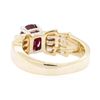 Image 3 : 4.19 ctw Ruby And Diamond Ring - 14KT Yellow Gold
