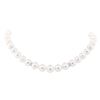 Image 1 : 0.33 ctw Diamond and South Sea Pearl Necklace - 14KT White Gold