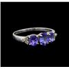Image 1 : 14KT White Gold 1.33 ctw Tanzanite and Diamond Ring