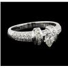 Image 1 : 0.65 ctw Diamond Ring - 18KT White Gold