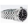 Image 5 : Rolex Mens Stainless Steel Slate Black Diamond & Emerald Datejust Wristwatch
