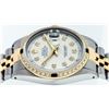 Image 5 : Rolex Mens 2 Tone 14K Silver & Sapphire Diamond 36MM Datejust Wriswatch