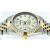 Image 6 : Rolex Mens 2 Tone 14K Silver & Sapphire Diamond 36MM Datejust Wriswatch