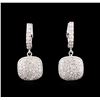 Image 1 : 14KT White Gold 1.38 ctw Diamond Earrings