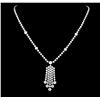 Image 2 : 14KT White Gold 4.81 ctw Diamond Necklace