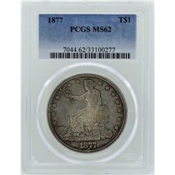 1877 $1 Seated Liberty Silver Trade Dollar Coin PCGS MS62