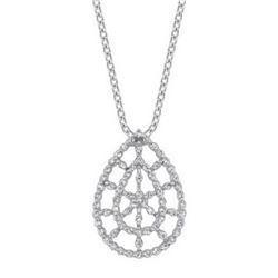 14k White Gold 0.52CTW Diamond Pendant, (I1-I2/H-I)
