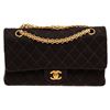 Image 3 : Chanel Black Quilted Fabric Double Flap Shoulder Handbag