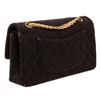Image 4 : Chanel Black Quilted Fabric Double Flap Shoulder Handbag