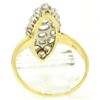Image 6 : Platinum & 14k Yellow Gold Old Rose Cut Diamond Marquise Ring