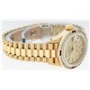 Image 3 : Rolex Ladies 18K Yellow Gold Ruby And Champagne Index President Wristwatch With