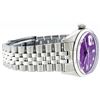 Image 3 : Rolex Mens Stainless Purple Diamond 36MM Datejust Wristwatch