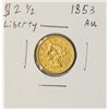 Image 1 : 1853 $2 1/2 Liberty Head Quarter Eagle Gold Coin