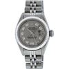 Image 2 : Rolex Ladies Stainless Steel Slate Grey Diamond 26MM Datejust Wristwatch
