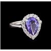 Image 1 : 2.62 ctw Tanzanite and Diamond Ring - 14KT White Gold