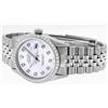 Image 4 : Rolex Mens Stainless Steel Purple Diamond 36MM Datejust Wristwatch