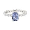 Image 2 : 2.84 ctw Sapphire and Diamond Ring - 14KT White Gold