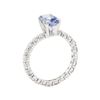 Image 4 : 2.84 ctw Sapphire and Diamond Ring - 14KT White Gold