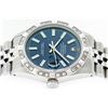 Image 6 : Rolex Mens Stainless Steel 36MM Blue Index Diamond Datejust Wristwatch