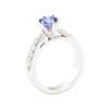 Image 4 : 1.52 ctw Sapphire And Diamond Ring - 18KT White Gold