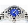 Image 5 : Rolex Ladies Stainless Steel Blue Vignette Diamond & Sapphire Datejust Wriswatch