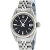 Image 2 : Rolex Ladies Stainless Steel Black Index Dial 26MM Datejust Wristwatch