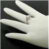 Image 8 : 14k Solid White Gold 0.85 ctw Round Pave Set Diamond & Pink Sapphire Halo Ring