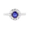 Image 2 : 1.81 ctw Sapphire And Diamond Ring - 18KT White Gold