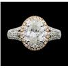 Image 2 : 1.54 ctw Diamond Ring - 18KT White And Yellow Gold
