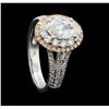 Image 4 : 1.54 ctw Diamond Ring - 18KT White And Yellow Gold