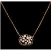 Image 2 : 0.35 ctw Diamond Necklace - 14KT Rose Gold