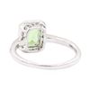 Image 3 : 1.78 ctw Tsavorite and Diamond Ring - Platinum