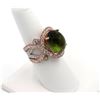 Image 6 : 14.11 Carat Cass Green Tourmaline Diamond Cocktail Two-Toned Ring 14k Rose Gold