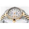 Image 4 : Rolex Mens 2 Tone 14K Mother Of Pearl Diamond & Sapphire Datejust Wristwatch